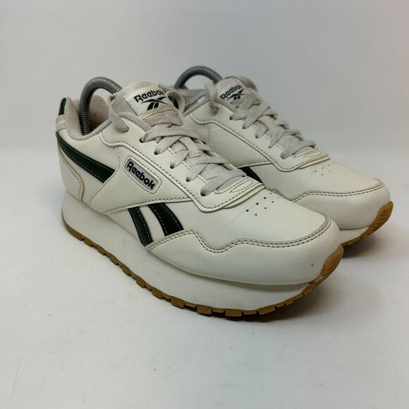 Reebok Harman Women’s Classic Style White- Chalk-Green Cushioned Sneakers 8 - Picture 4 of 10